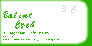 balint czeh business card