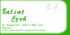 balint czeh business card